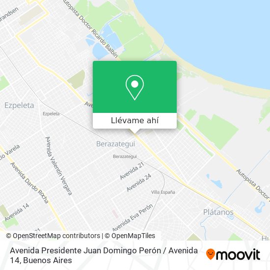 Mapa de Avenida Presidente Juan Domingo Perón / Avenida 14
