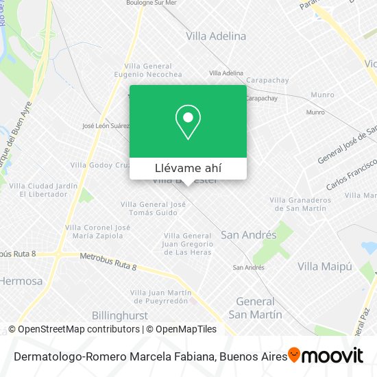 Mapa de Dermatologo-Romero Marcela Fabiana