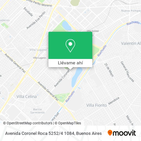 Mapa de Avenida Coronel Roca 5252 / 4 1084