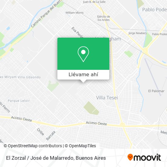 Mapa de El Zorzal / José de Malarredo