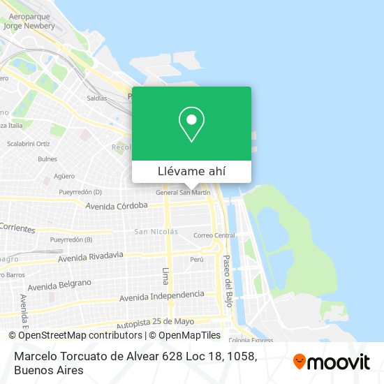 Mapa de Marcelo Torcuato de Alvear 628 Loc 18, 1058