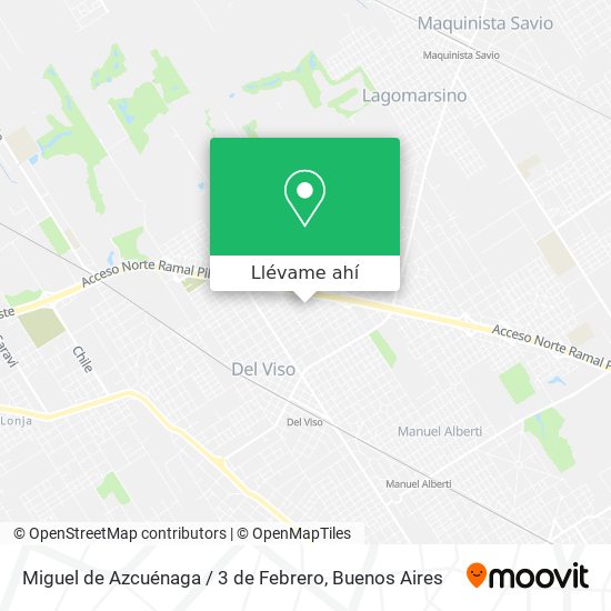 Mapa de Miguel de Azcuénaga / 3 de Febrero
