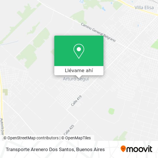 Mapa de Transporte Arenero Dos Santos