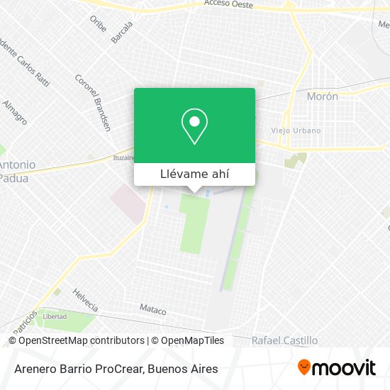 Mapa de Arenero Barrio ProCrear