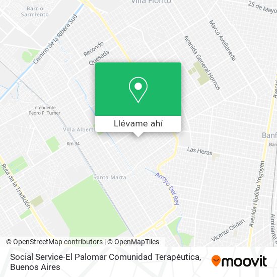 Mapa de Social Service-El Palomar Comunidad Terapéutica