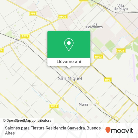 Mapa de Salones para Fiestas-Residencia Saavedra