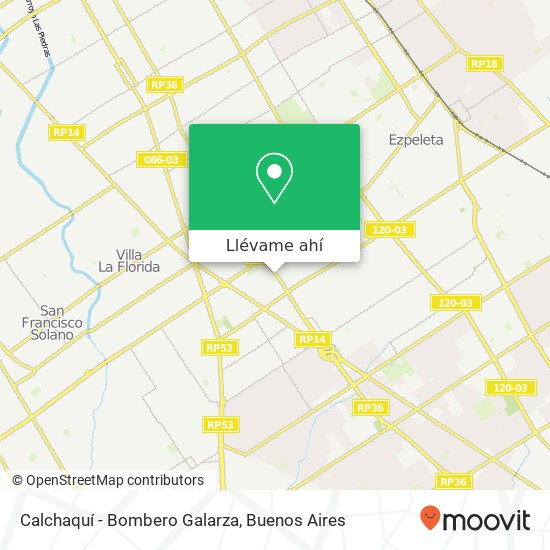 Mapa de Calchaquí - Bombero Galarza