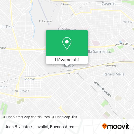 Mapa de Juan B. Justo / Llavallol