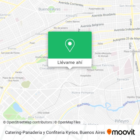 Mapa de Catering-Panaderia y Confiteria Kyrios