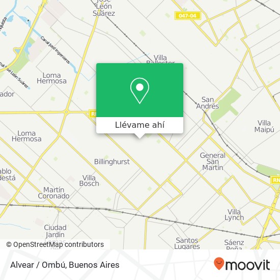 Mapa de Alvear / Ombú