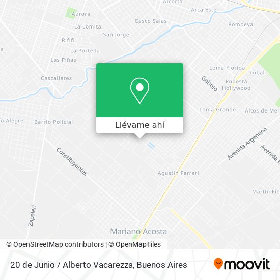 Mapa de 20 de Junio / Alberto Vacarezza