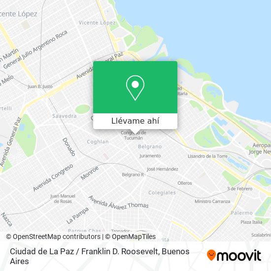 Mapa de Ciudad de La Paz / Franklin D. Roosevelt
