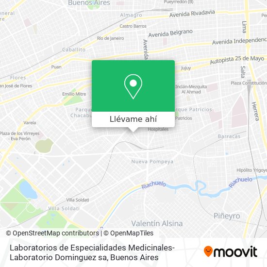 Mapa de Laboratorios de Especialidades Medicinales-Laboratorio Dominguez sa