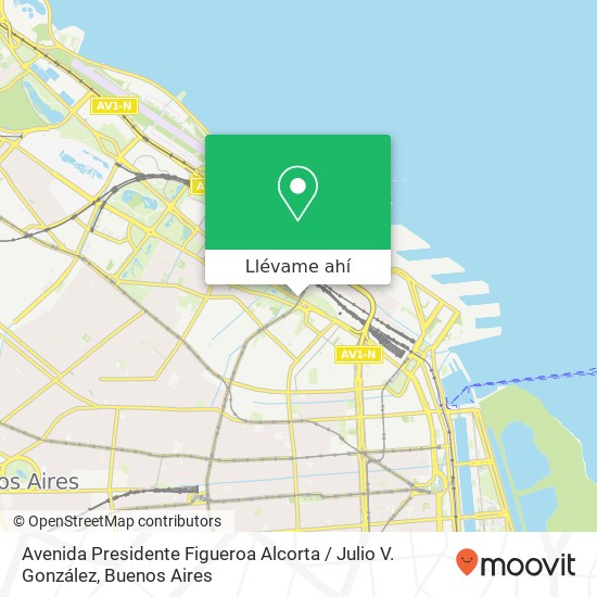 Mapa de Avenida Presidente Figueroa Alcorta / Julio V. González