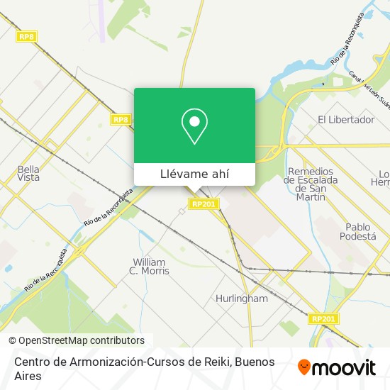 Mapa de Centro de Armonización-Cursos de Reiki