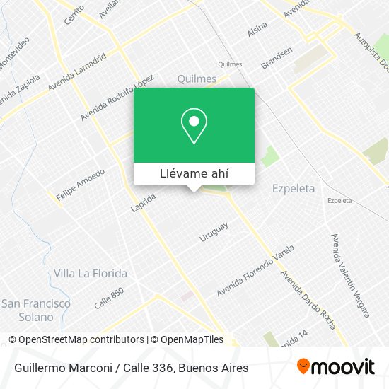 Mapa de Guillermo Marconi / Calle 336