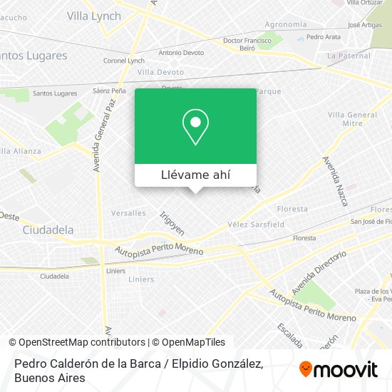 Mapa de Pedro Calderón de la Barca / Elpidio González