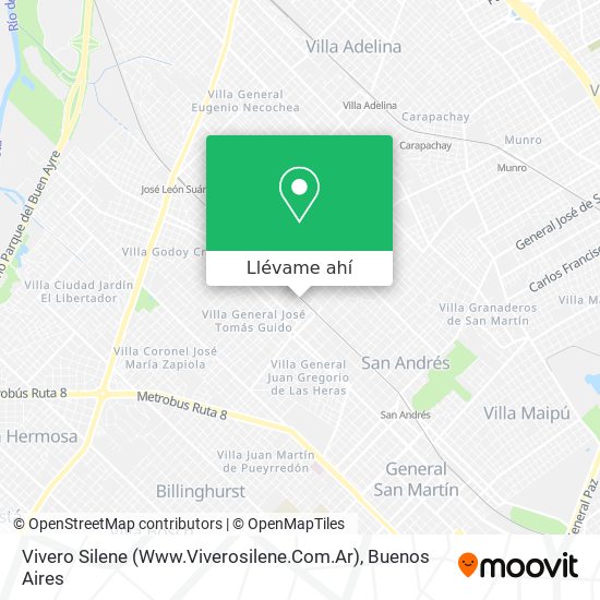 Mapa de Vivero Silene (Www.Viverosilene.Com.Ar)