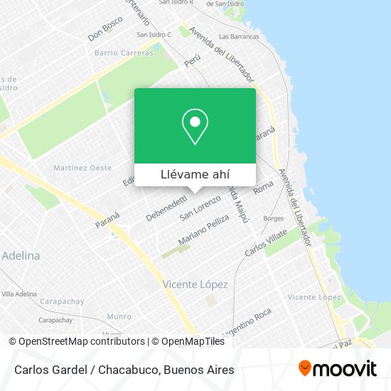 Mapa de Carlos Gardel / Chacabuco