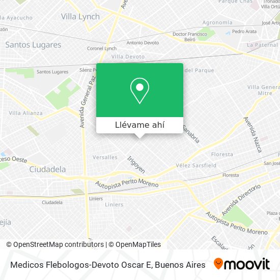 Mapa de Medicos Flebologos-Devoto Oscar E