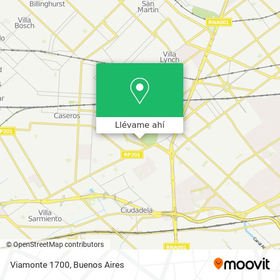 Mapa de Viamonte 1700