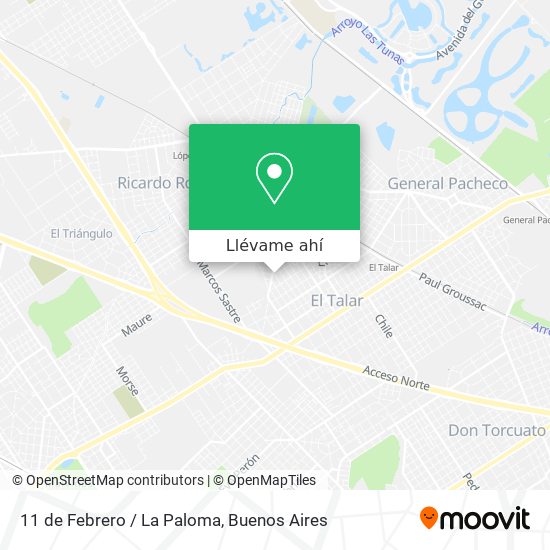 Mapa de 11 de Febrero / La Paloma