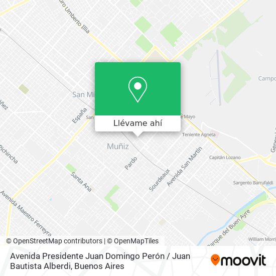 Mapa de Avenida Presidente Juan Domingo Perón / Juan Bautista Alberdi