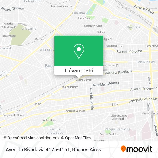 Mapa de Avenida Rivadavia 4125-4161