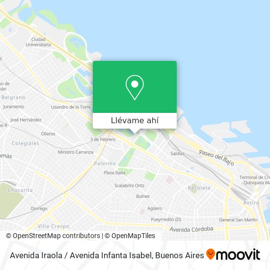 Mapa de Avenida Iraola / Avenida Infanta Isabel