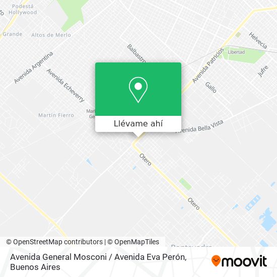 Mapa de Avenida General Mosconi / Avenida Eva Perón