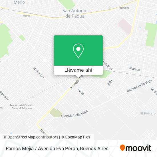 Mapa de Ramos Mejía / Avenida Eva Perón