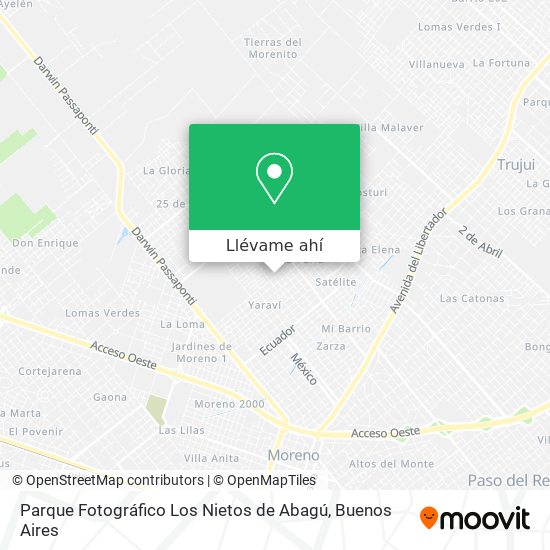 Mapa de Parque Fotográfico Los Nietos de Abagú