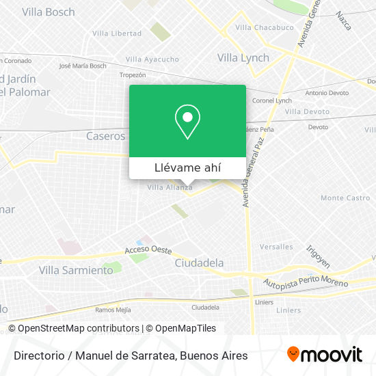 Mapa de Directorio / Manuel de Sarratea