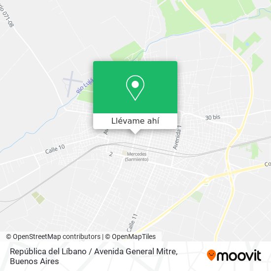 Mapa de República del Líbano / Avenida General Mitre