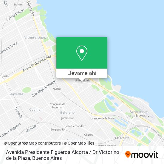 Mapa de Avenida Presidente Figueroa Alcorta / Dr Victorino de la Plaza