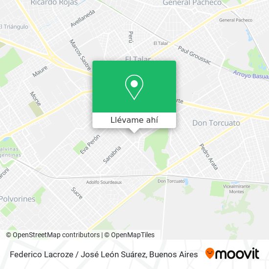 Mapa de Federico Lacroze / José León Suárez