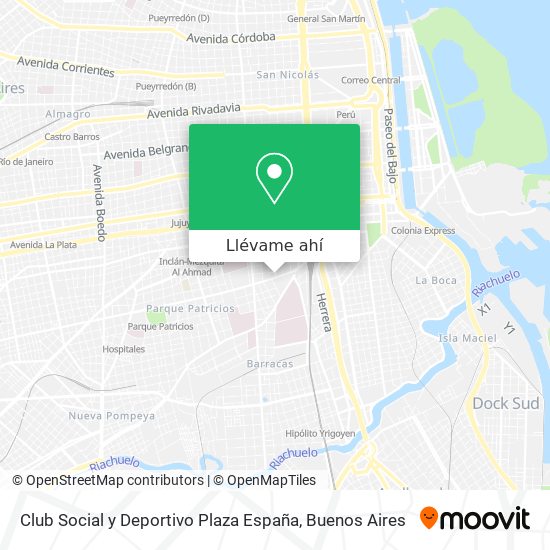 Mapa de Club Social y Deportivo Plaza España