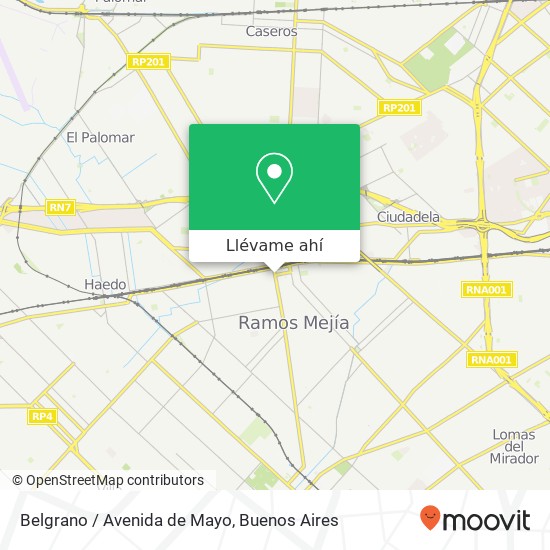 Mapa de Belgrano / Avenida de Mayo