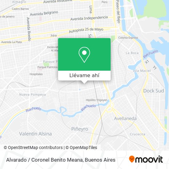 Mapa de Alvarado / Coronel Benito Meana