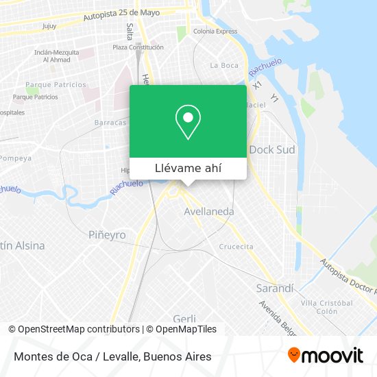 Mapa de Montes de Oca / Levalle