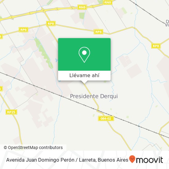 Mapa de Avenida Juan Domingo Perón / Larreta