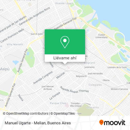 Mapa de Manuel Ugarte - Melian