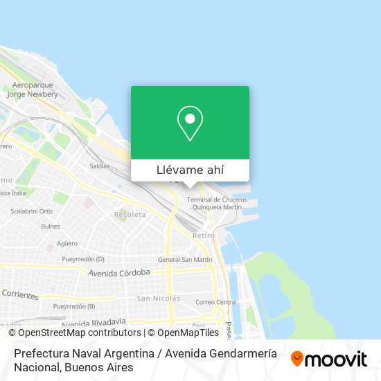 Mapa de Prefectura Naval Argentina / Avenida Gendarmería Nacional