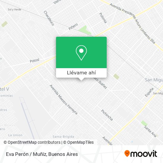 Mapa de Eva Perón / Muñíz