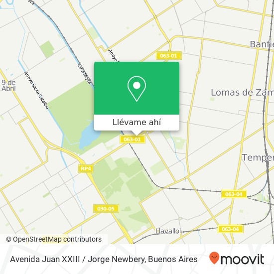 Mapa de Avenida Juan XXIII / Jorge Newbery