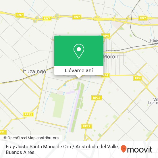 Mapa de Fray Justo Santa María de Oro / Aristóbulo del Valle