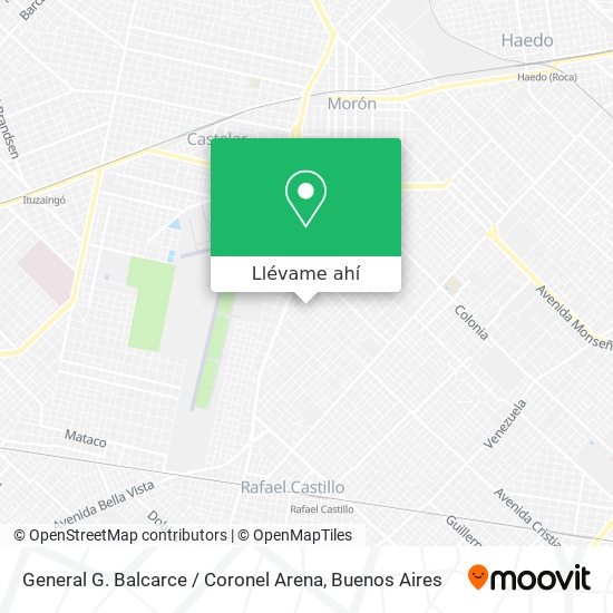 Mapa de General G. Balcarce / Coronel Arena