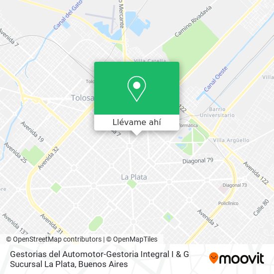 Mapa de Gestorias del Automotor-Gestoria Integral I & G Sucursal La Plata
