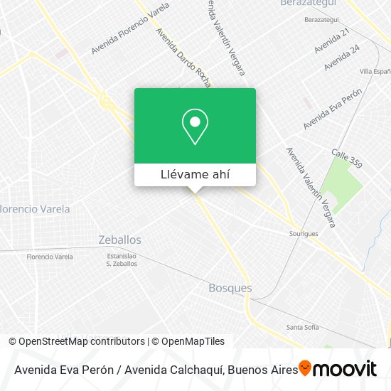 Mapa de Avenida Eva Perón / Avenida Calchaquí