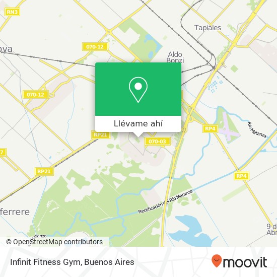 Mapa de Infinit Fitness Gym